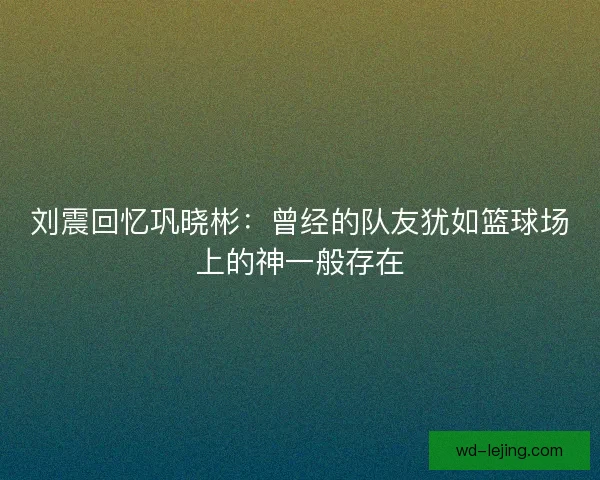 刘震回忆巩晓彬：曾经的队友犹如篮球场上的神一般存在